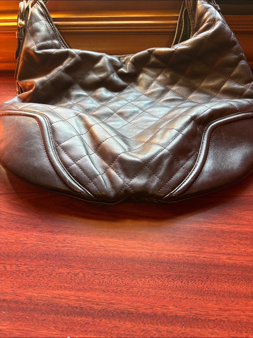 Burberry Quilted Leather Shoulder Bag - Dark Brown - Picture 4 of 7